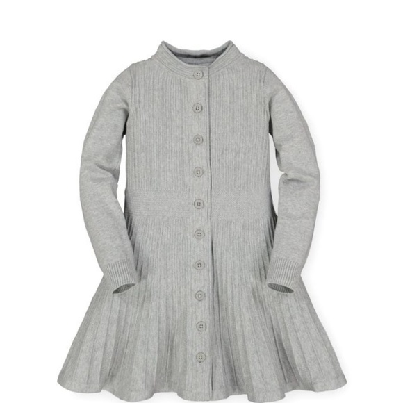 Gorgeous! NEW Hope & Henry Organic Cotton Gray Sweater Dress Buttons Up Back 10 - Picture 2 of 11